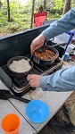 Traveling and cooking on the field